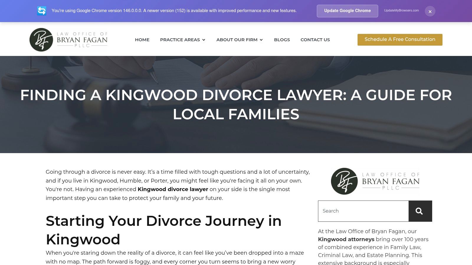 Divorce Lawyer in Kingwood, TX - Law Office of Bryan Fagan